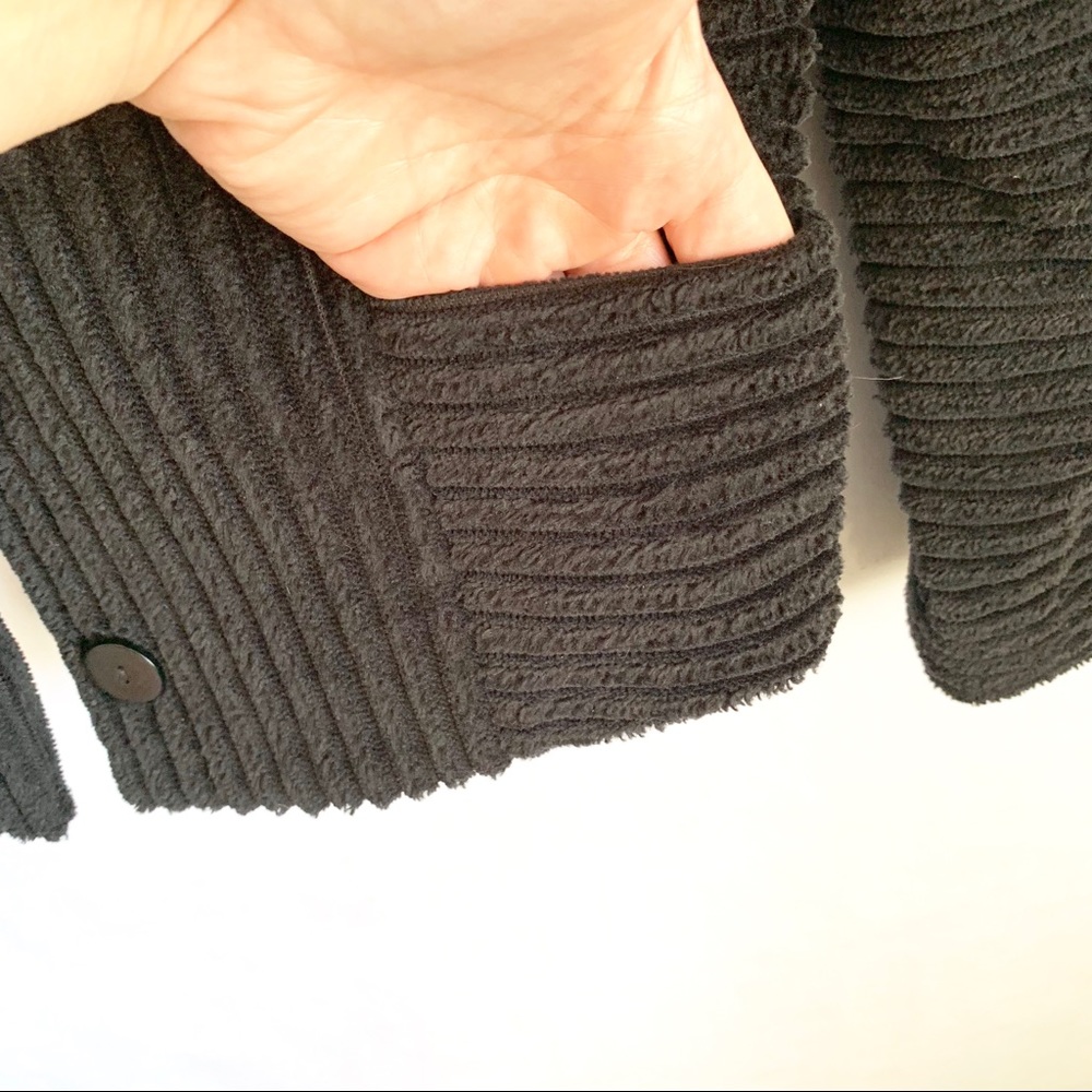 SEE BY CHLOÉ Ribbed Modern Black Blazer - Picture 7 of 8